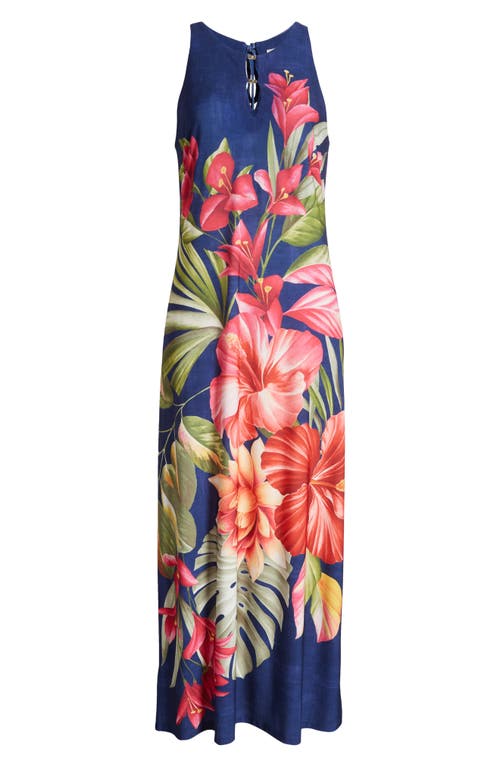 Shop Tommy Bahama Jasmina La Botanica Floral Maxi Dress In Island Navy