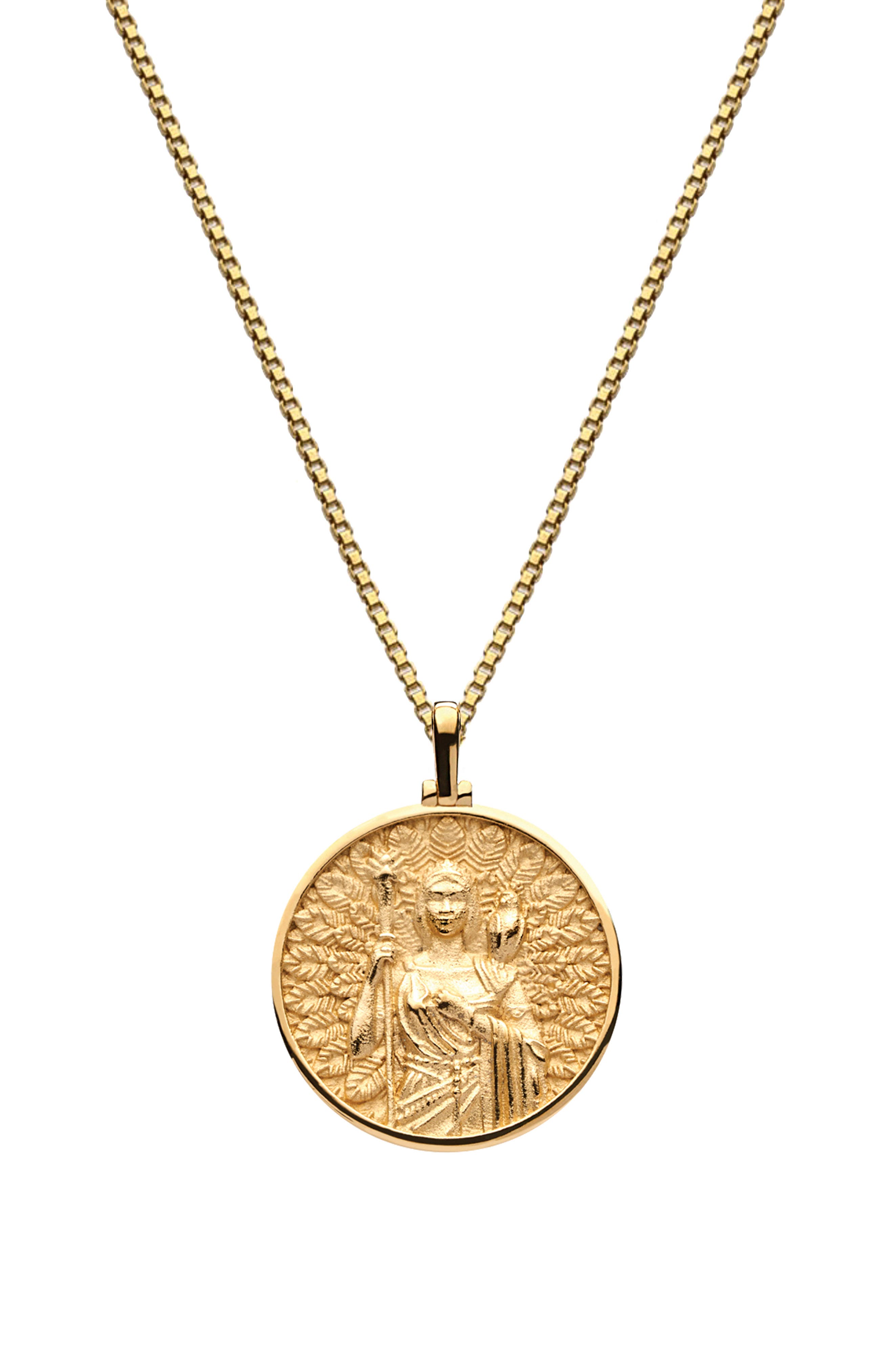 Awe Inspired Hera Coin Pendant Necklace 