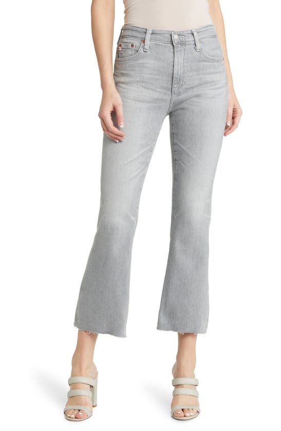 Ag Farrah High Waist Raw Hem Crop Bootcut Jeans In 20y Hidden Treasure