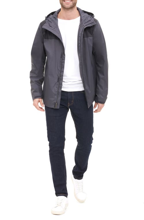 TOMMY HILFIGER TOMMY HILFIGER HOODED RAIN SLICKER JACKET 