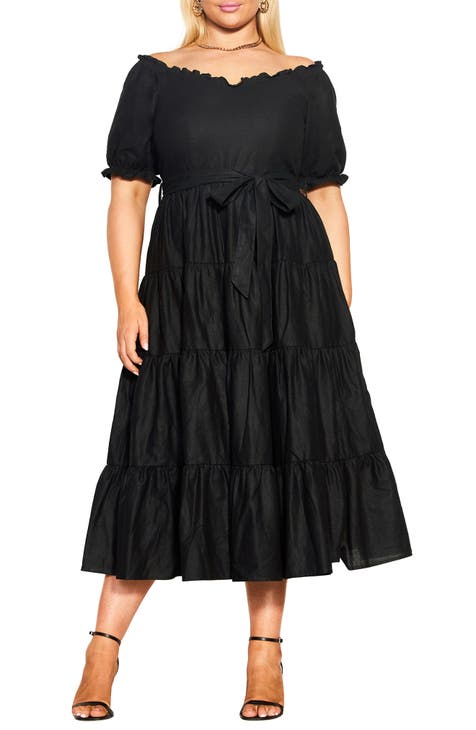 Nordstrom plus outlet size black dresses