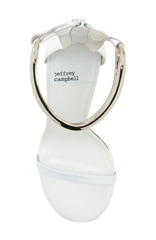 Shop Jeffrey Campbell Cuff It Ankle Strap Sandal In White Silver