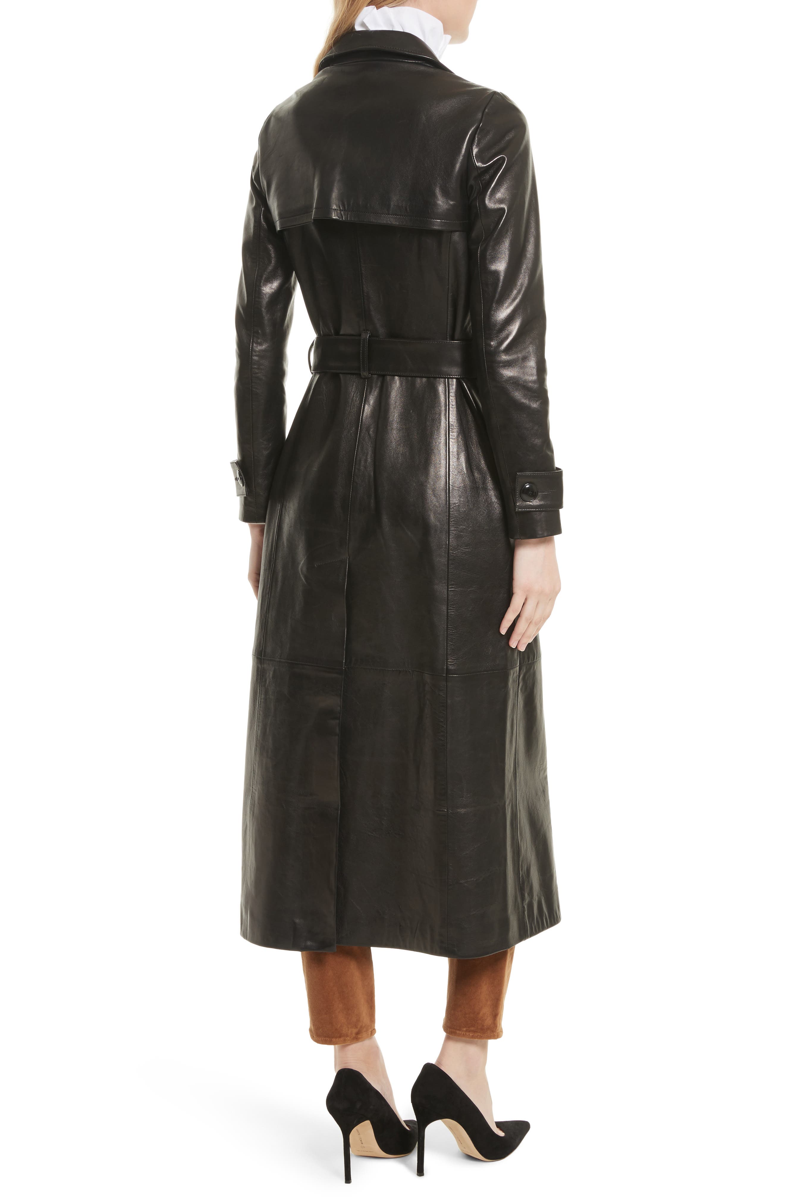 FRAME Leather Trench Coat Nordstrom