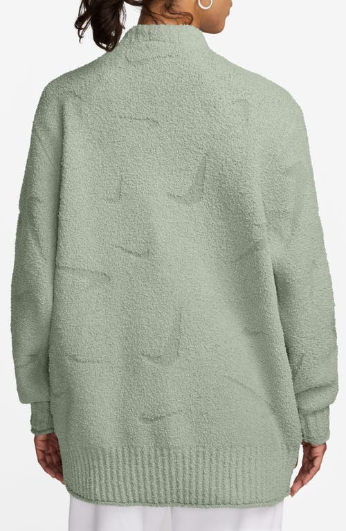 Shop Nike Phoenix Oversize Bouclé Cardigan In Green