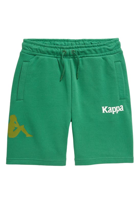 Kappa Kids' Authentic Sangone Sweat Shorts In Green