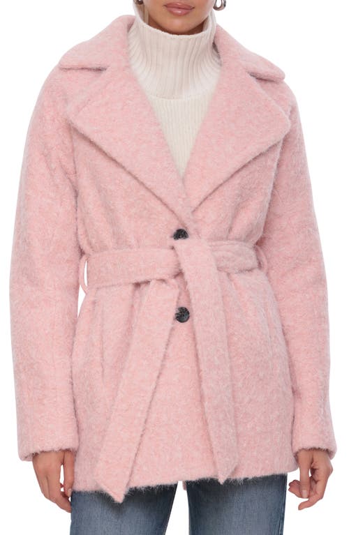 Avec Les Filles Cozy Cocoon Belted Coat in Petal 