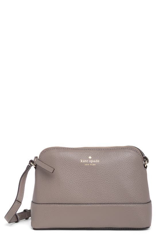 Kate Spade Southport Ave Hannah Leather Crossbody Bag In Mineral Grey