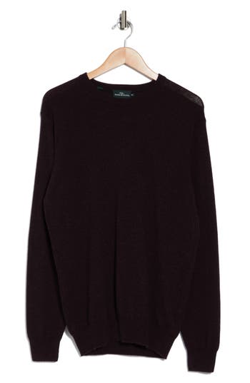 Rodd & Gunn Wool & Cashmere Crewneck Sweater In Black Fig