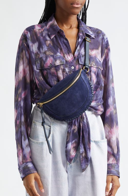 Isabel Marant Skano Xo Capsule Suede Belt Bag In Midnight