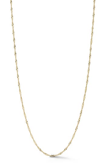 Ember Fine Jewelry 14k Gold Singapore Chain Necklace In Gold