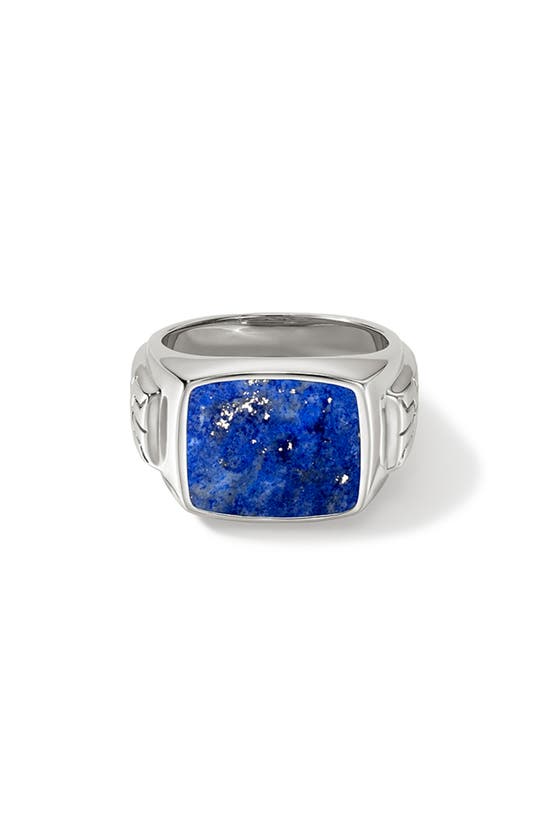 Shop John Hardy Lapis Lazuli Signet Ring In Blue