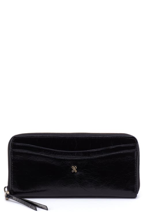 HOBO Max Large Leather Continental Wallet in Black at Nordstrom