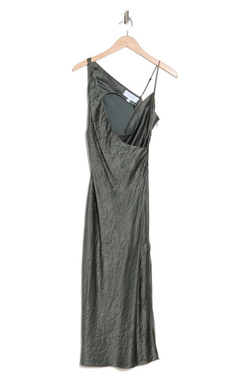 Shop Equipment Aurore Crinkle Silk Blend Maxi Dress In Castor Grey