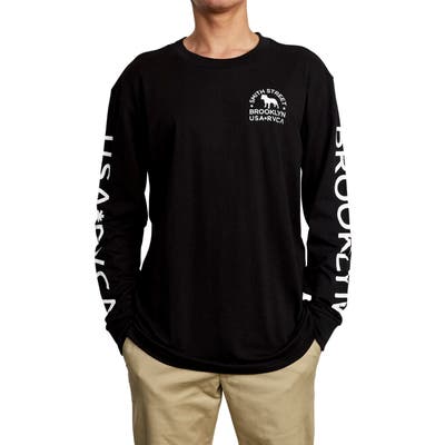 Rvca Wicks Long Sleeve T-Shirt, Black
