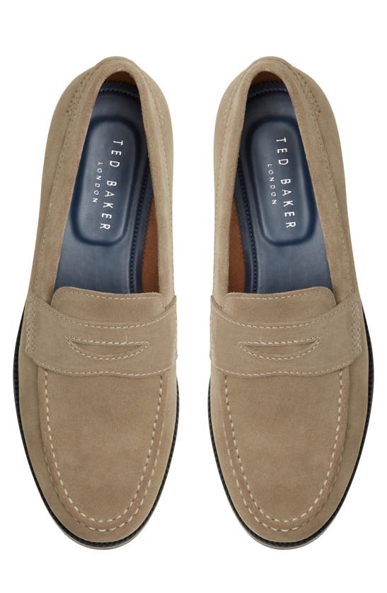 Ted Baker Parliament Penny Loafer In Khaki