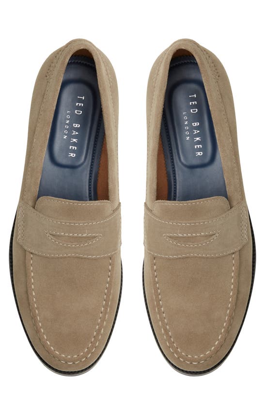 Shop Ted Baker Parliament Penny Loafer In Khaki