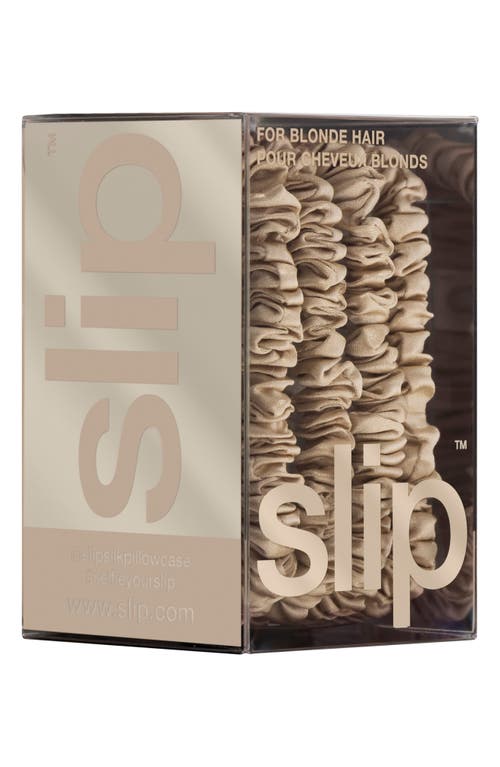 Slip Pure Silk 4-pack Skinny Scrunchies: Back To Basics Collection In Blonde