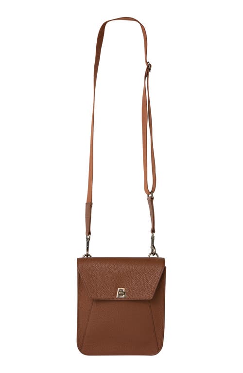 Akris Anouk Small Leather Messenger Bag In Caramel