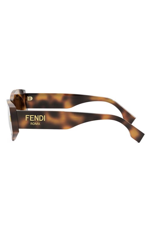 Shop Fendi ' Roma 52mm Oval Sunglasses In Blonde Havana/brown