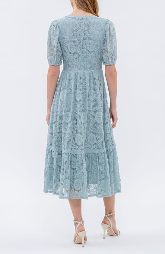 BLU PEPPER BLU PEPPER LACE SHORT SLEEVE MAXI DRESS