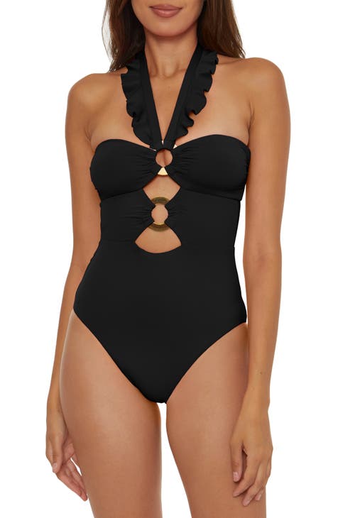 Women's Black One-Piece Swimsuits