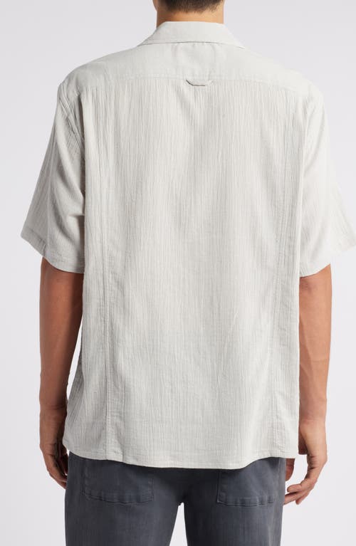 Shop Corridor High Twist Cotton Camp Shirt In Gray