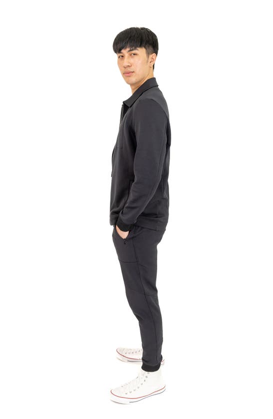 Shop Pino By Pinoporte Stretch Cotton Blend Jacket In Black