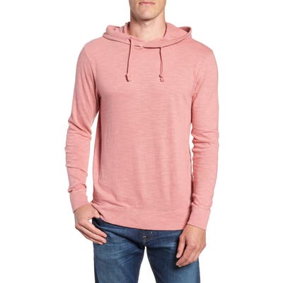 Faherty Slub Cotton Hoodie, Red