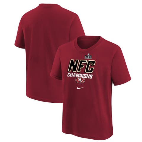 Youth Nike  Scarlet San Francisco 49ers 2023 NFC Champions Iconic T-Shirt