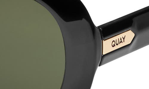 Quay Australia Set List 54mm Aviator Sunglasses In Black/green