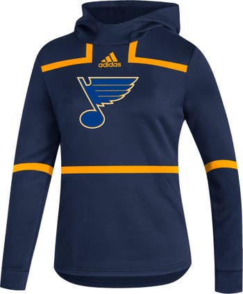 St. Louis Blues adidas Women's Under the Lights AEROREADY Pullover Hoodie -  Navy