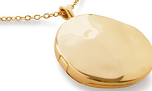 Monica Vinader Siren Locket Pendant Necklace In 14k Solid Gold