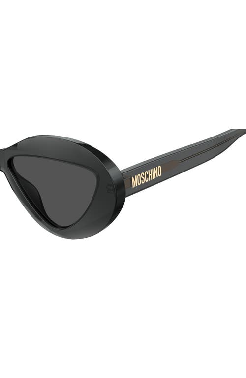 Shop Moschino 55mm Cat Eye Sunglasses In Grey/grey
