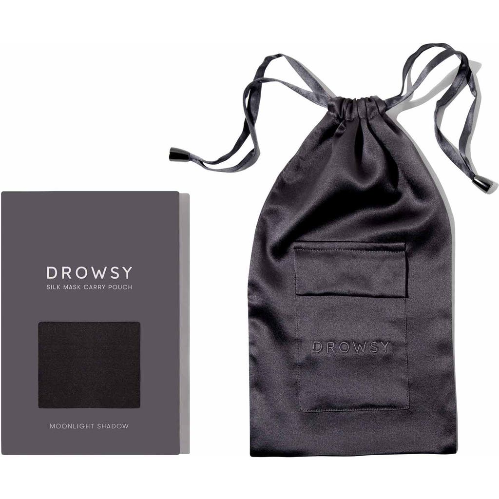 Drowsy Sleep Co . Silk Carry Pouch In Black Jade