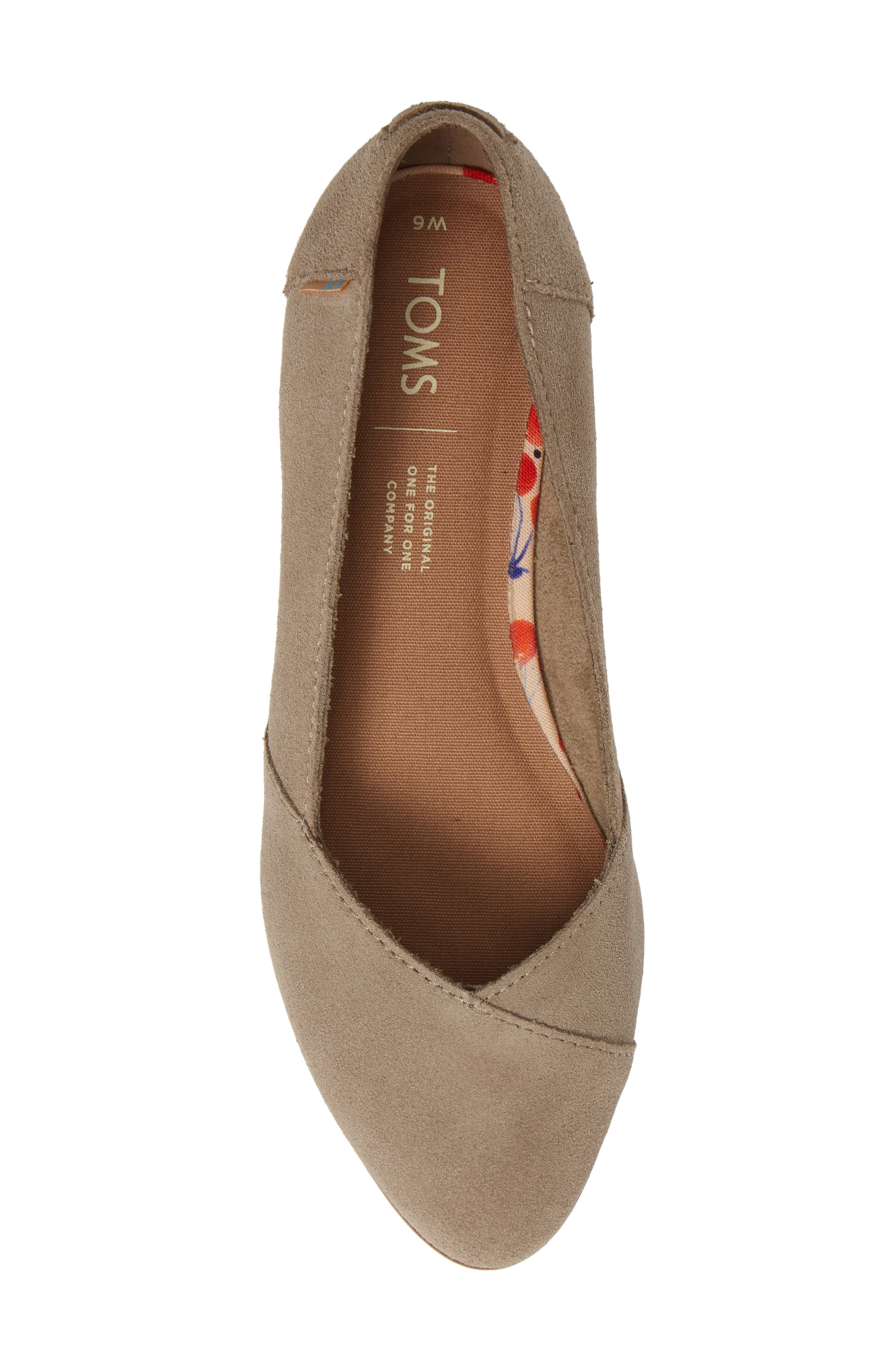 toms julie printed suede flat