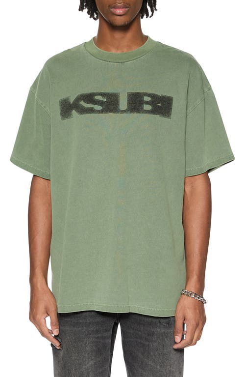 Ksubi World Order Ekcess Hash Cotton Graphic T-Shirt in Green 