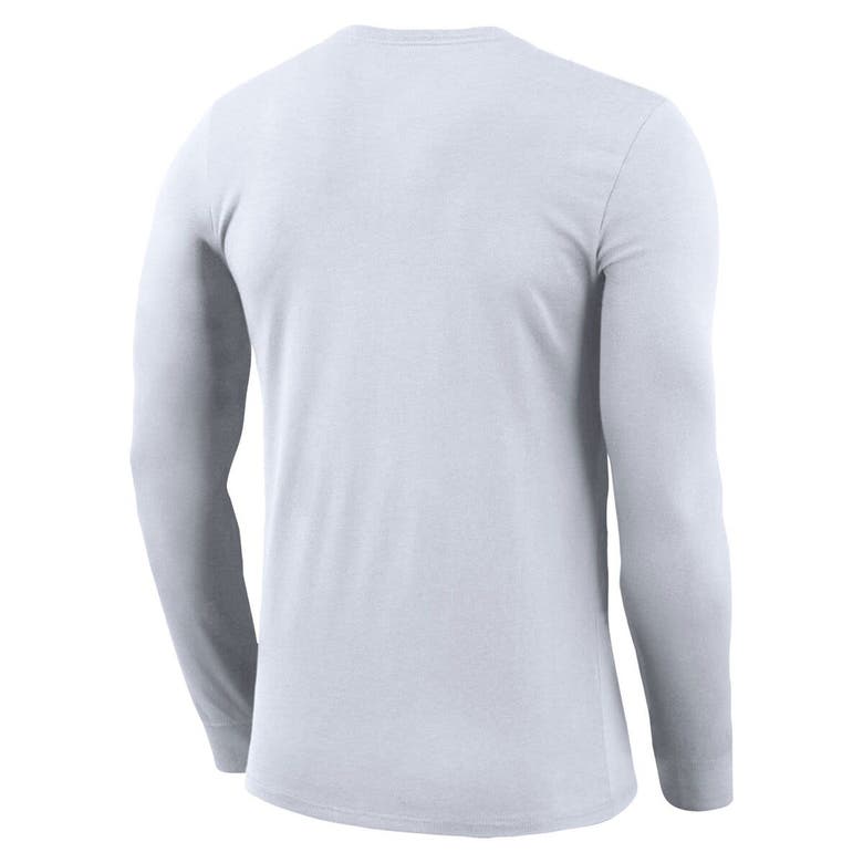 Shop Nike Unisex   White Byu Cougars 2024 On-court Bench Long Sleeve T-shirt