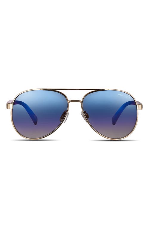 Bonnie 52mm Gradient Aviator Sunglasses in Rose Gold/Pink
