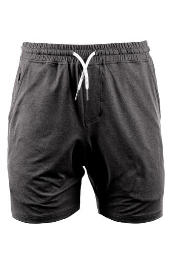Burnside Soft Jersey Shorts In Heather Charcoal
