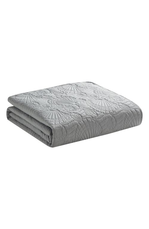 Vcny Home Ocean Solid 3-piece Quilt Set In Grey