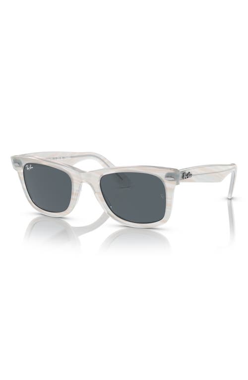 Ray Ban Ray-ban 52mm Square Sunglasses In Striped Light Blue