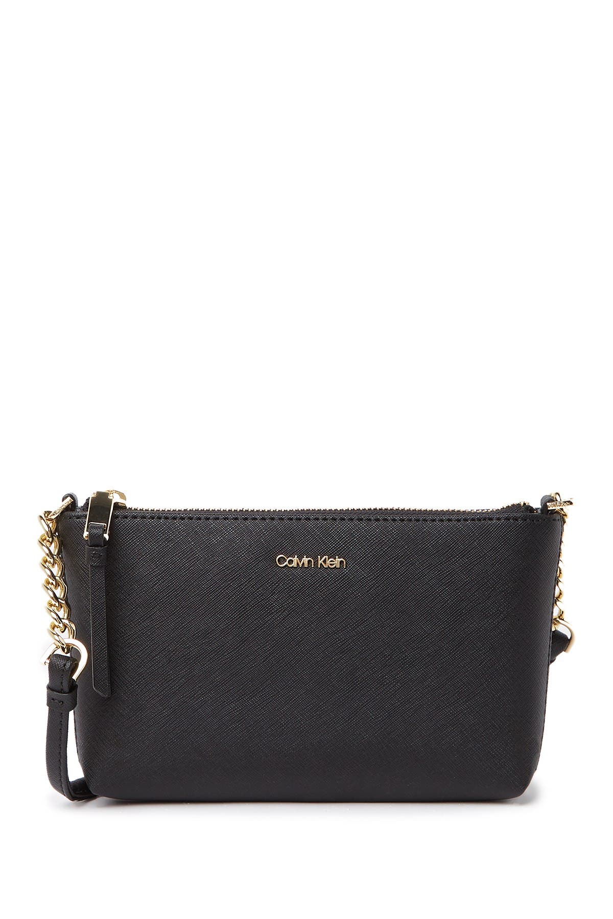 calvin klein hayden saffiano leather crossbody