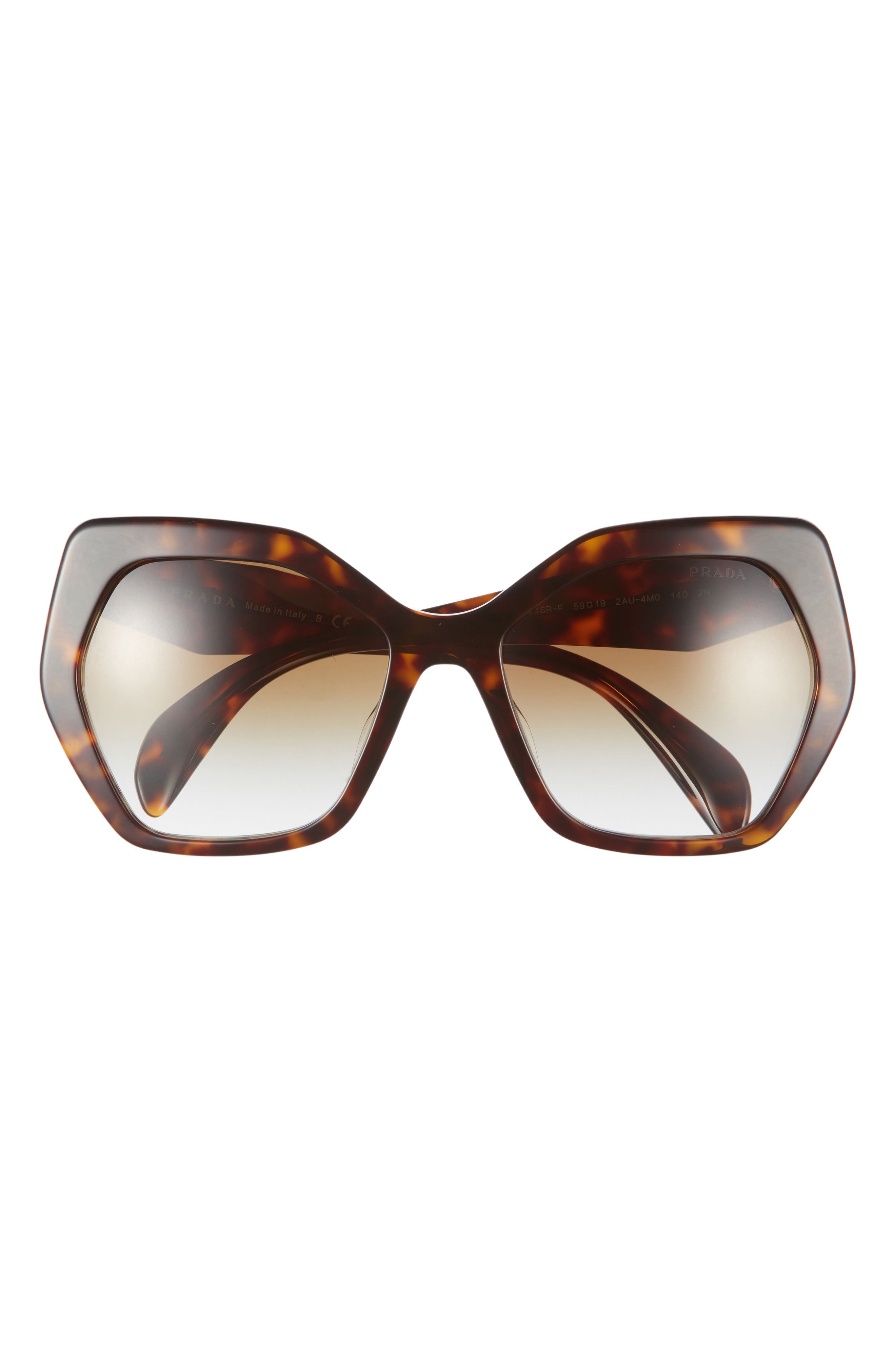 Prada irregular 2024 catwalk 54mm sunglasses