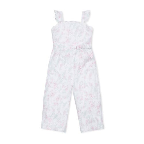 Hope & Henry Girls' Scallop Edge Tie-waist Jumpsuit, Kids In Easter Toile