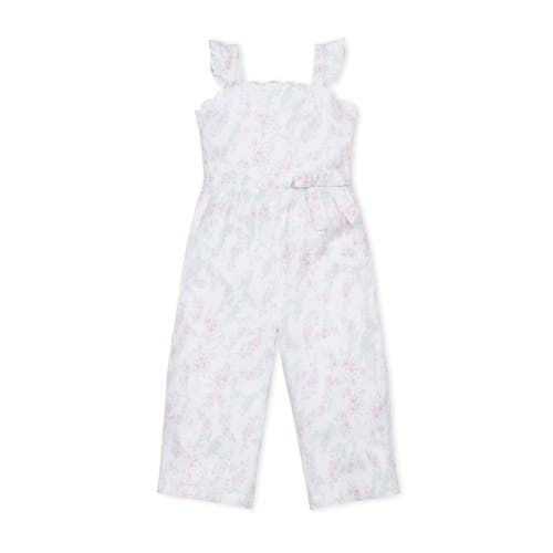 Shop Hope & Henry Girls' Scallop Edge Tie-waist Jumpsuit, Kids In Easter Toile