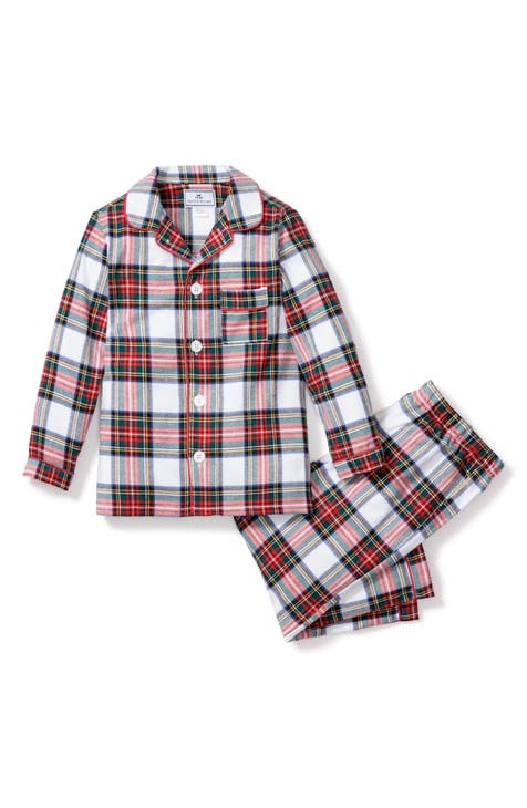 Kids' Balmoral Tartan Plaid Two-Piece Cotton Blend Pajamas (Toddler & Little Kid)