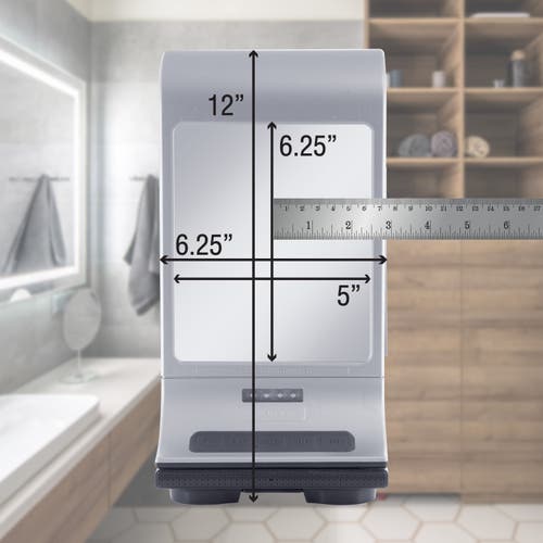 Zadro Fogless Lighted Shower Mirror With Wall Mount & Bluetooth Speaker In Silver