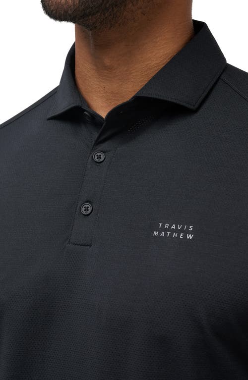 Shop Travismathew Heater Pro Performance Golf Polo In Black