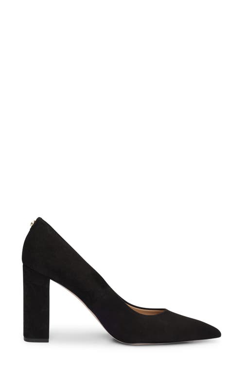 Hugo Boss Suede Pumps With 9cm Block Heel In Black