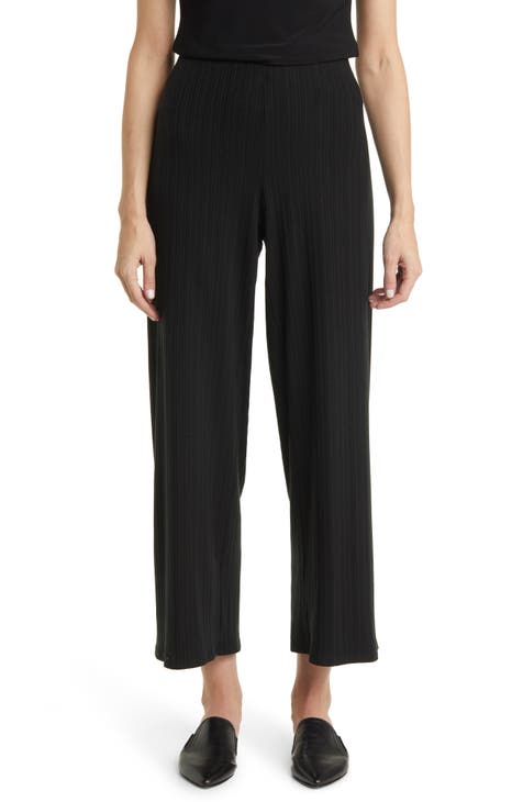 Buy the Eileen Fisher Black Stretch Pants Women's Large